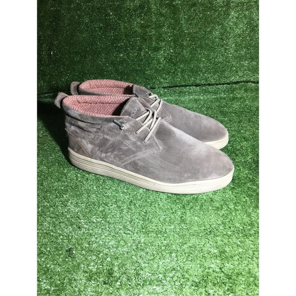 Mens Hey Dudes size 12 Jo Chukka Boot Suede Fossil Brown lightweight comfy - Picture 1 of 5